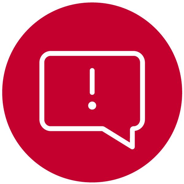 Símbolo de exclamación a modo de alerta