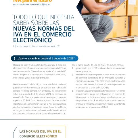 FACTSHEET. NUEVAS NORMAS DEL IVA EN EL COMERCIO ONLINE