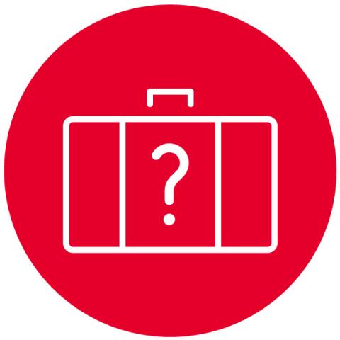 Interrogante en una maleta