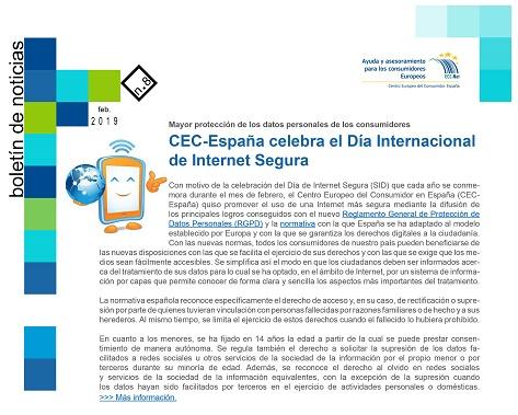 Nuevo Boletín de Noticias de CEC España